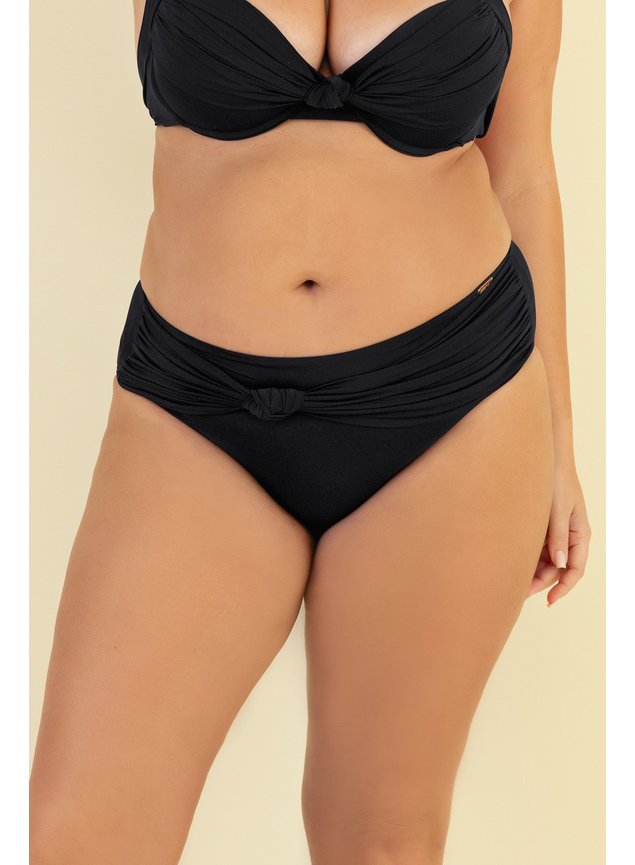 10284 calcinha biquini plus size preta alta mardu
