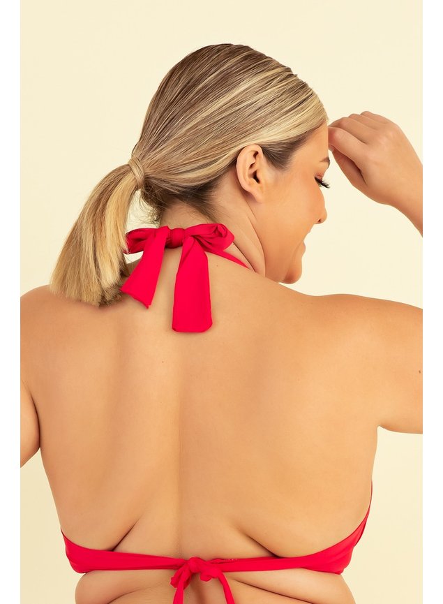 20263 top fixo amarrar meia taca bojo fixo vermelho mardu plus size 2